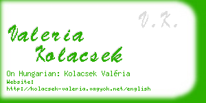 valeria kolacsek business card